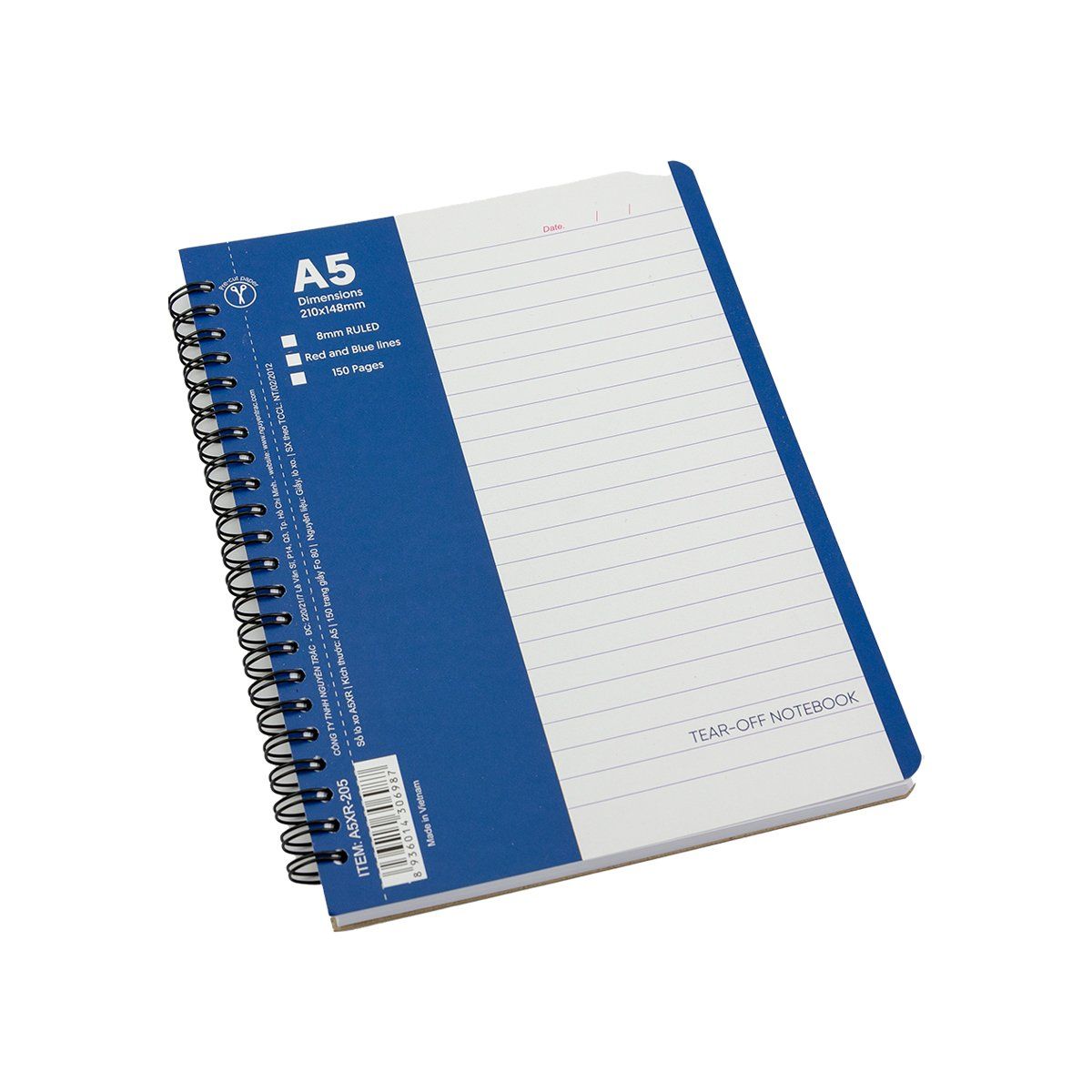  Sổ Tay Xé Lò Xo A5 - 150 Trang 