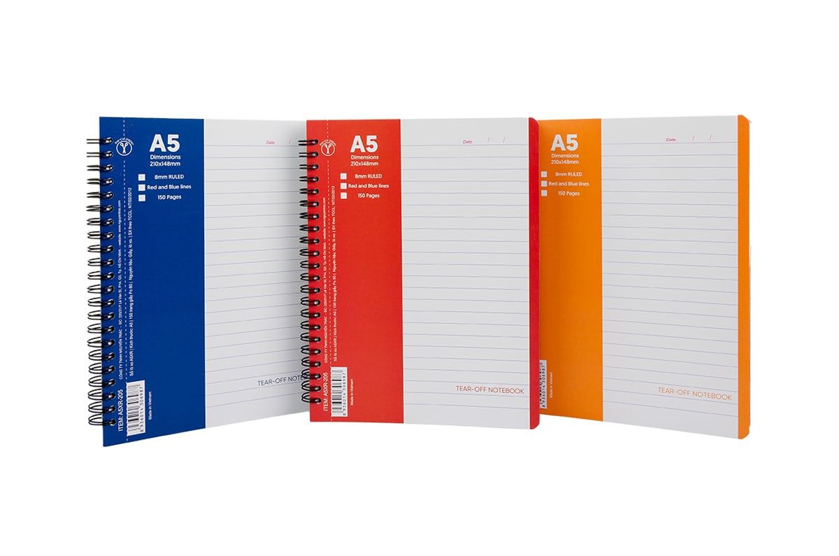  Sổ Tay Xé Lò Xo A5 - 150 Trang 