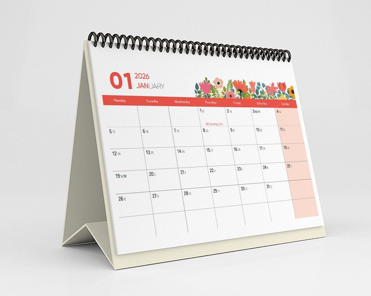  Lịch Bàn 2026 - Botanicals & Herbs 