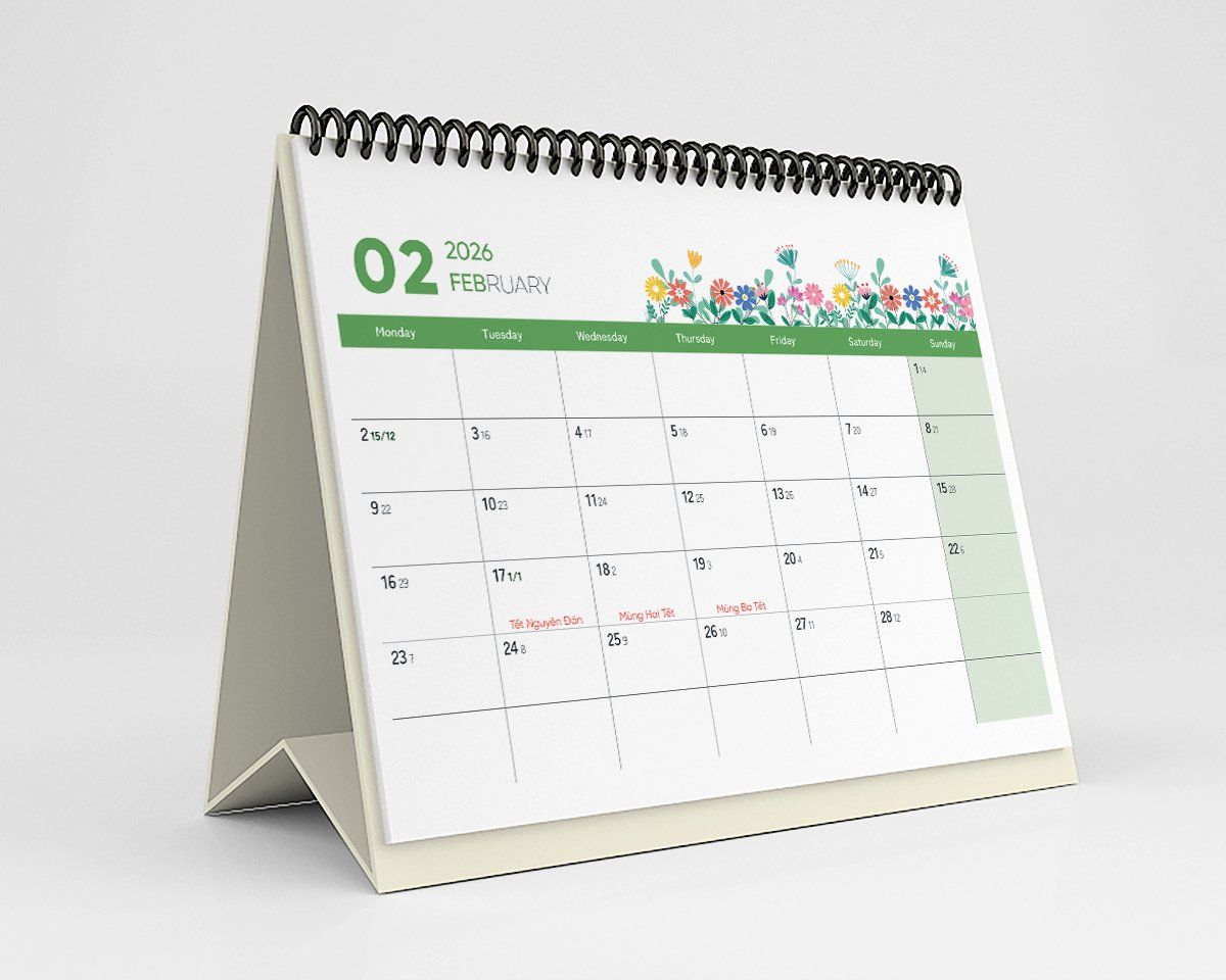  Lịch Bàn 2026 - Botanicals & Herbs 