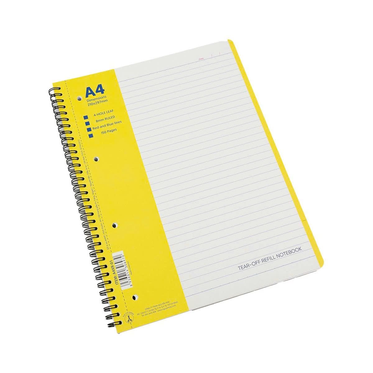  Sổ Tay Xé Lò Xo A4 - 150 Trang 