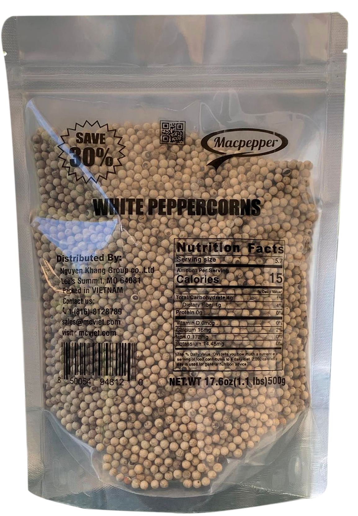 WHITE PEPPERCORNS 