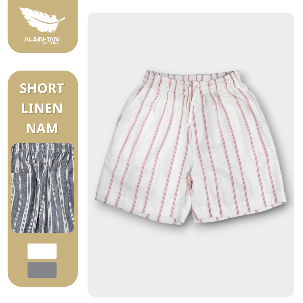 Quần short linen nam