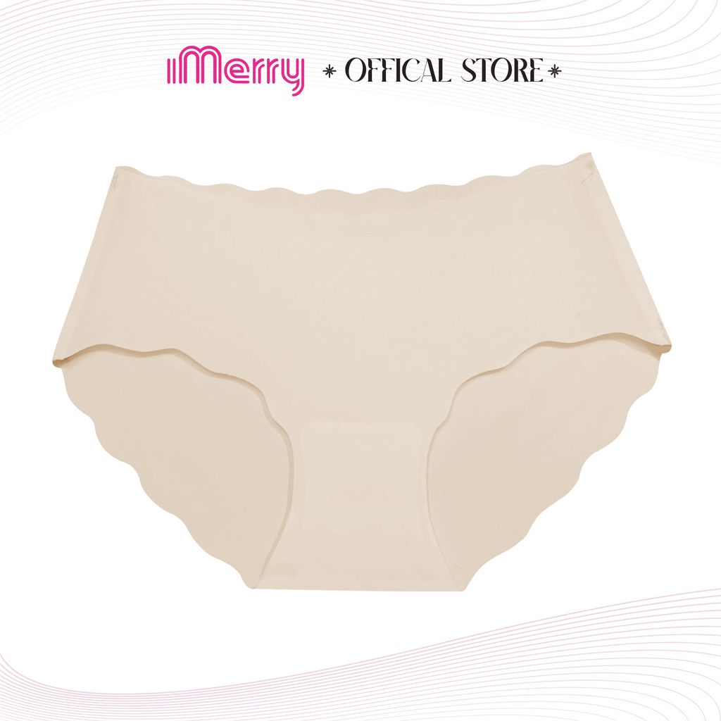 Combo 3 quần lót su nữ không viền gợn sóng iMERRY cạp cao mát lạnh mỏng nhẹ VQ043A