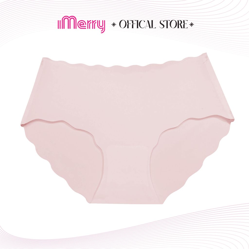 Combo 3 quần lót su nữ không viền gợn sóng iMERRY cạp cao mát lạnh mỏng nhẹ VQ043A