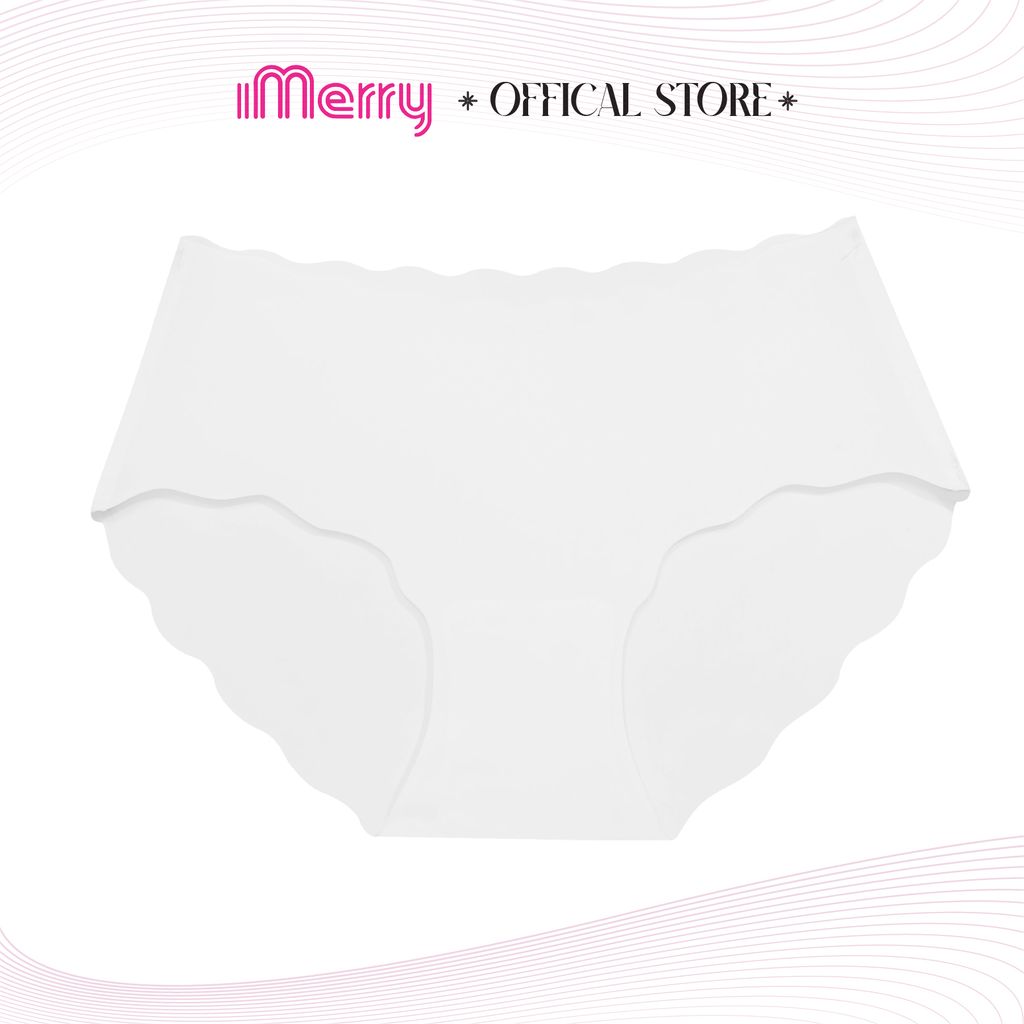 Combo 3 quần lót su nữ không viền gợn sóng iMERRY cạp cao mát lạnh mỏng nhẹ VQ043A