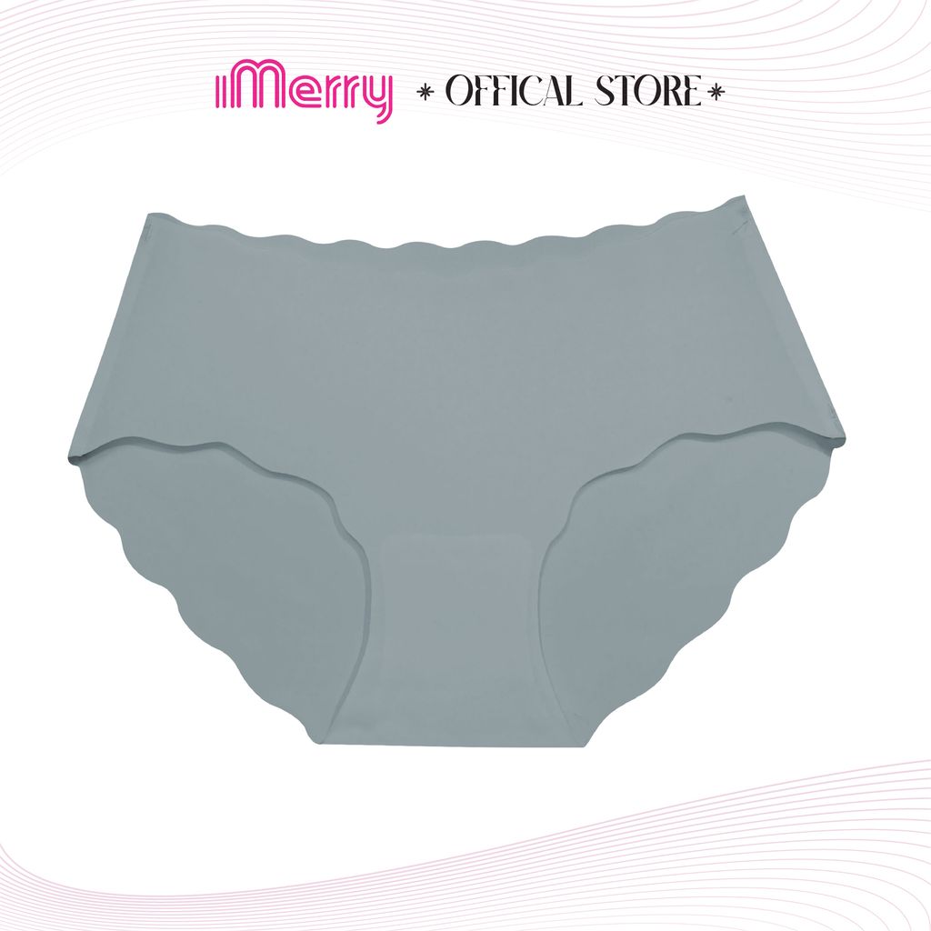 Combo 3 quần lót su nữ không viền gợn sóng iMERRY cạp cao mát lạnh mỏng nhẹ VQ043A