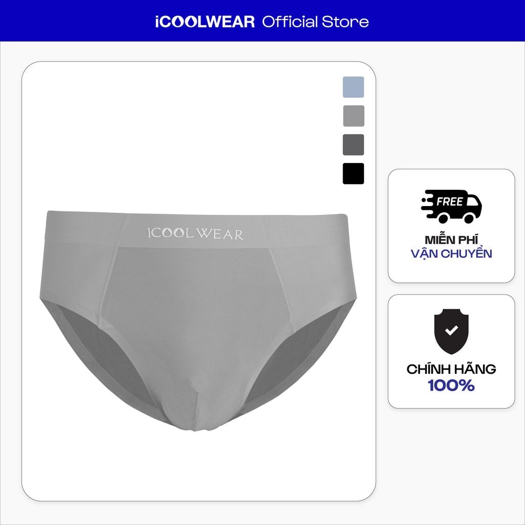 Combo 3 quần lót nam kiểu tam giác vải su iCOOLWEAR ice silk VN008