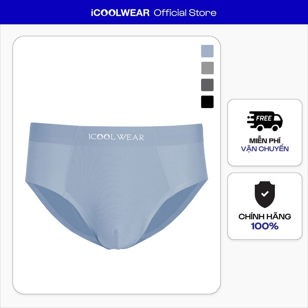 Combo 3 quần lót nam kiểu tam giác vải su iCOOLWEAR ice silk VN008