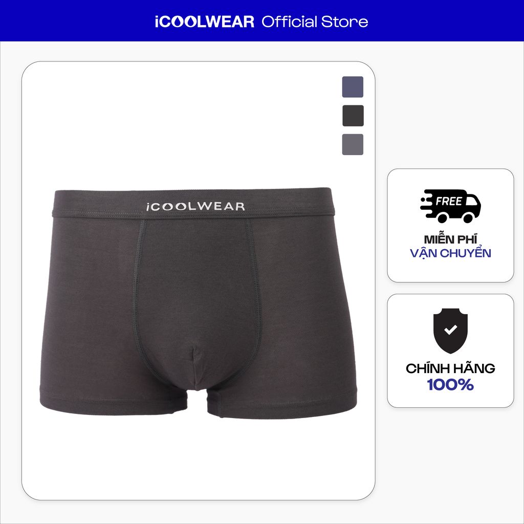 Combo 3 Quần lót nam cao cấp Profit iCOOLWEAR, Quần boxer nam thun lạnh họa tiết giả jean, thoáng khí ,kháng khuẩn, khử mùi VN016