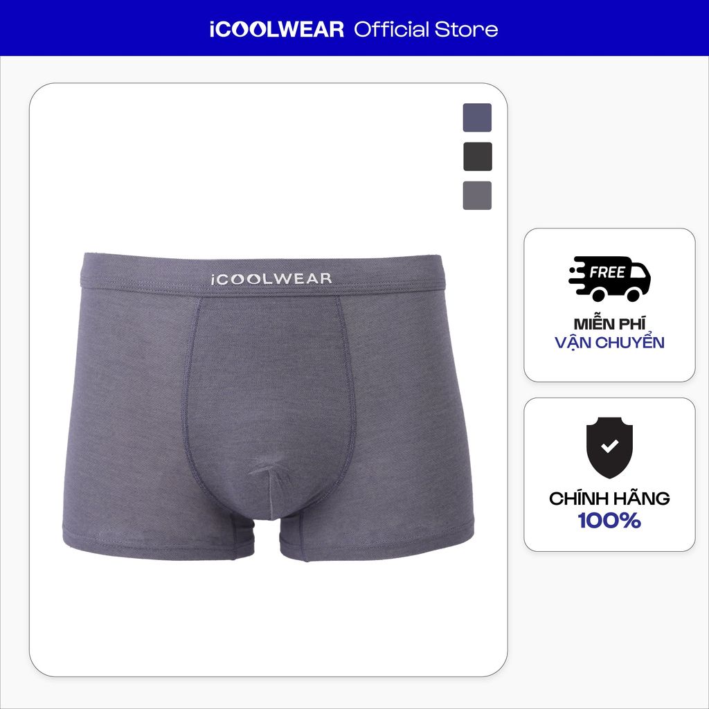 Combo 3 Quần lót nam cao cấp Profit iCOOLWEAR, Quần boxer nam thun lạnh họa tiết giả jean, thoáng khí ,kháng khuẩn, khử mùi VN016