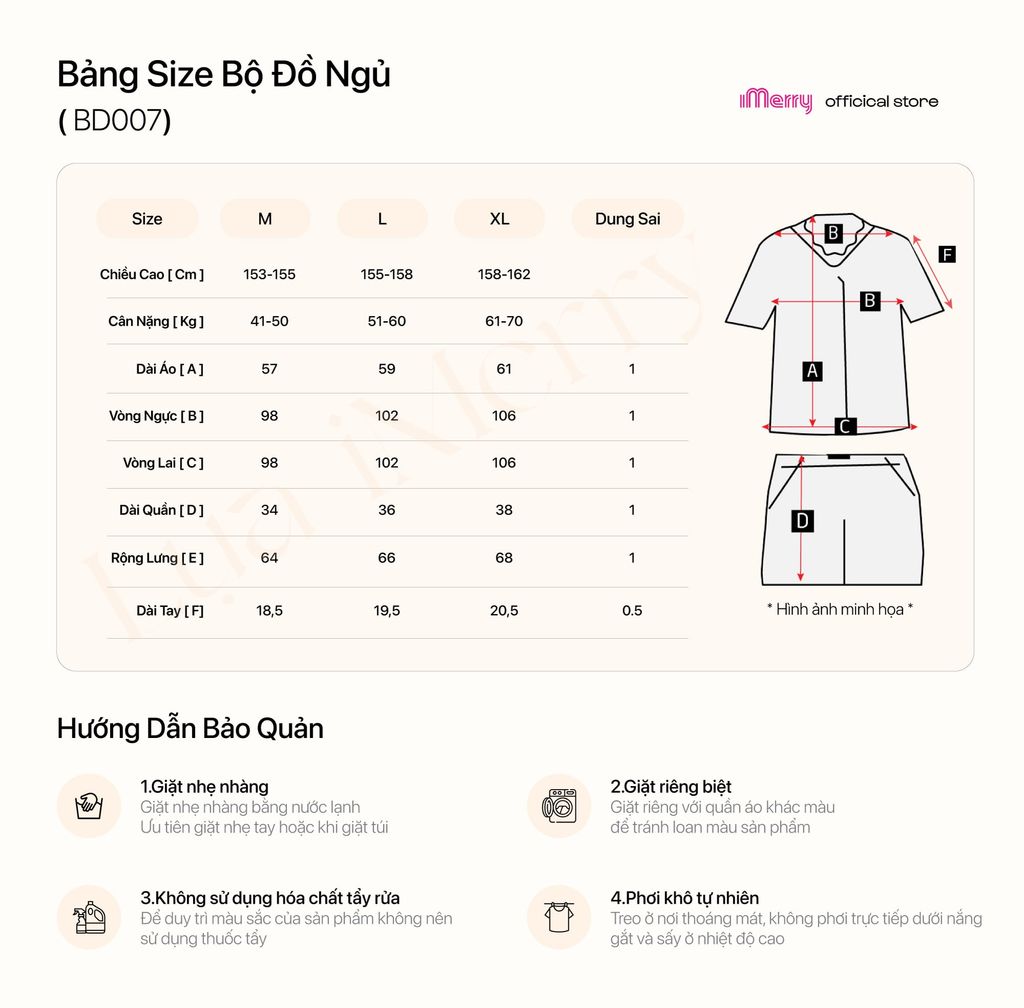Bộ pyjama lụa nữ iMerry tay ngắn quần ngắn họa tiết mèo dễ thương đính nút ốc xà cừ cao cấp BD007