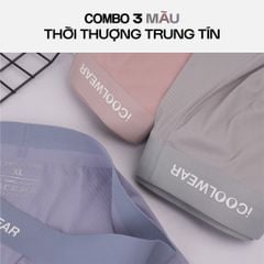 Combo 3 Quần lót nam cao cấp iCOOLWEAR, Quần boxer nam thun lạnh, thoáng khí, kháng khuẩn, khử mùi VN010