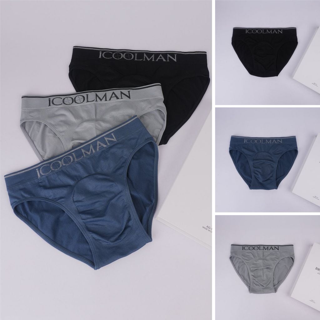 Combo 3 Quần lót nam cao cấp iCOOlWEAR, Quần boxer nam thun lạnh họa tiết ca rô, mềm mại, co giãn VN011