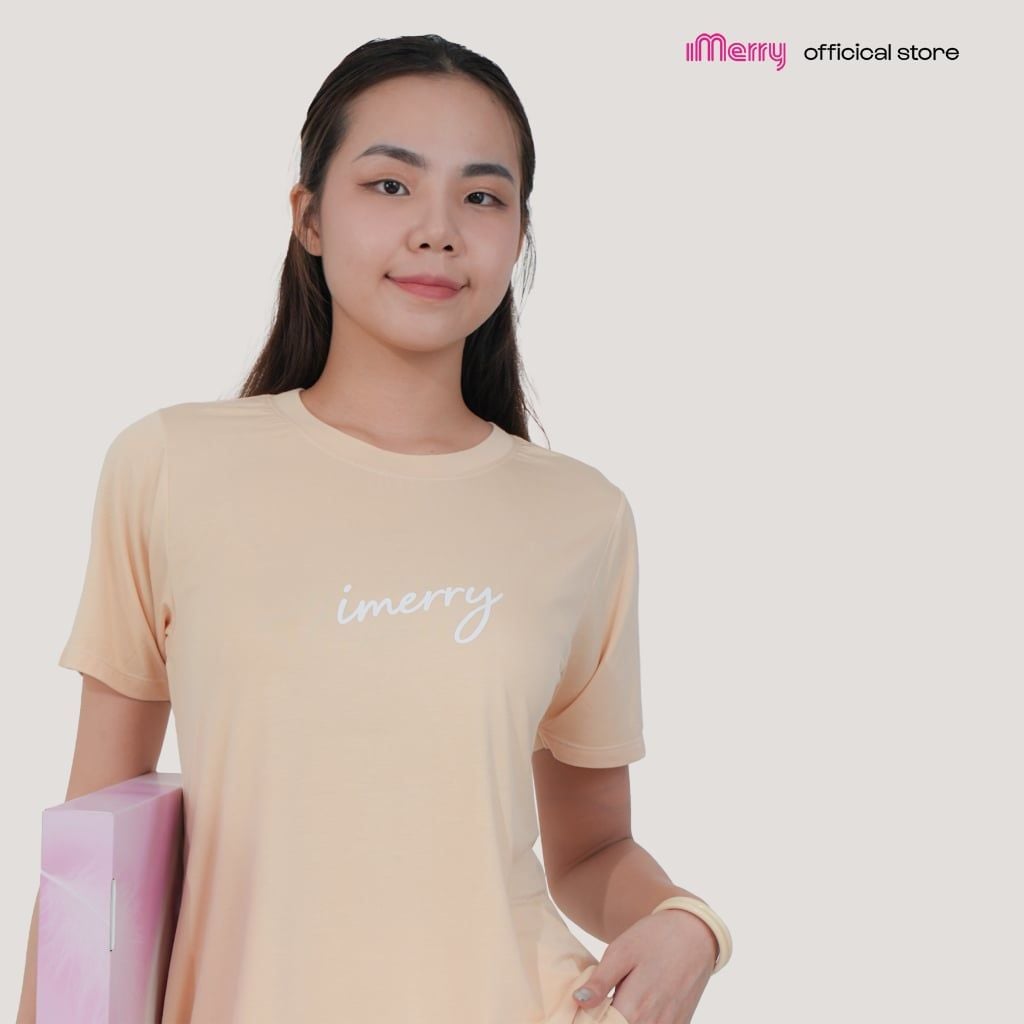 Đồ bộ đồ mặc nhà Pijama đùi nữ cổ tròn iMerry chất sợi tre tay ngắn quần ngắn co giãn thoáng mát họa tiết trơn BD015