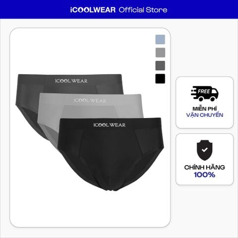 Combo 3 quần lót nam kiểu tam giác vải su iCOOLWEAR ice silk VN008