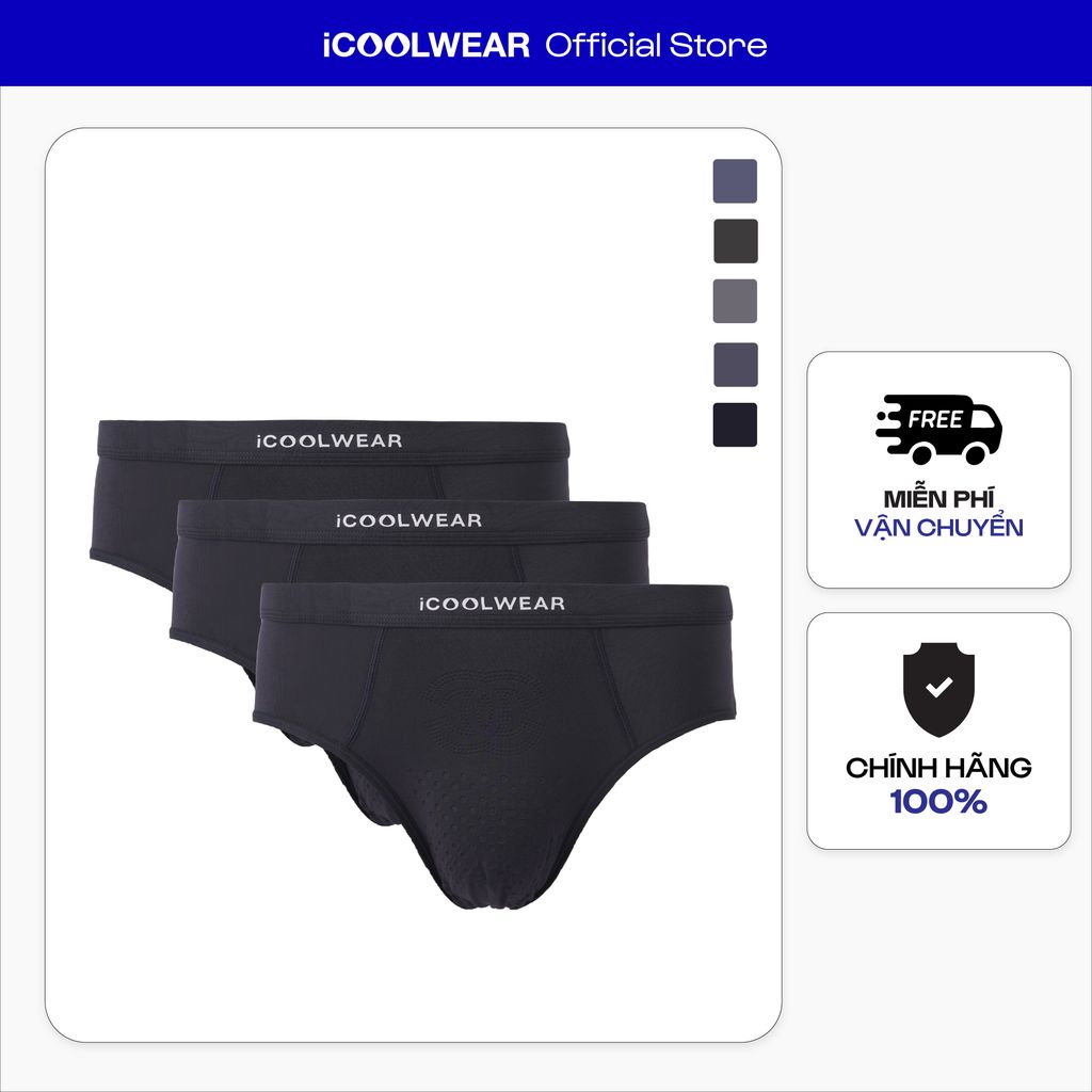 Combo 3 quần sịp tam giác nam iCOOLWEAR chất vải modal, thoáng khí, mềm mại VN012