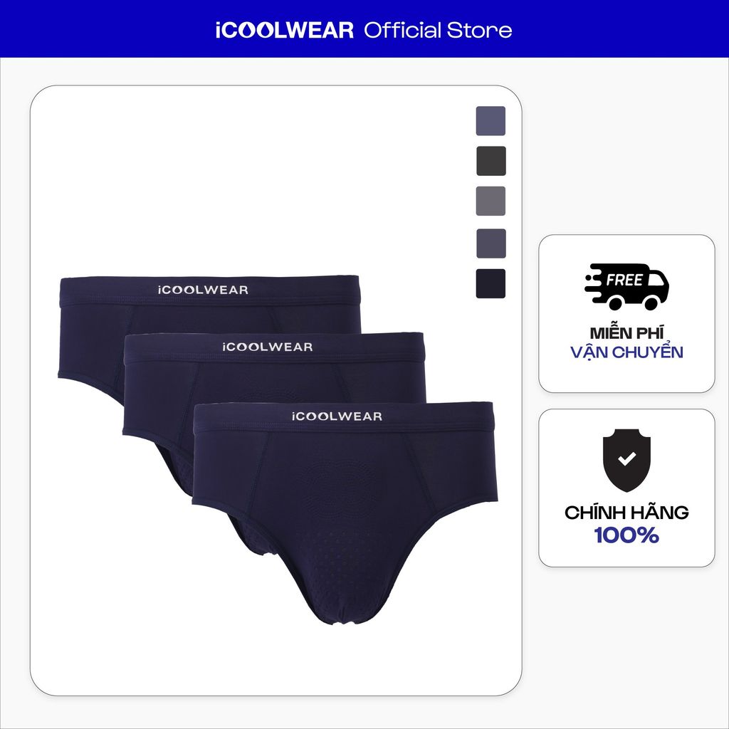 Combo 3 quần sịp tam giác nam iCOOLWEAR chất vải modal, thoáng khí, mềm mại VN012