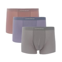 Combo 3 Quần lót nam cao cấp iCOOLWEAR, Quần boxer nam thun lạnh, thoáng khí, kháng khuẩn, khử mùi VN010