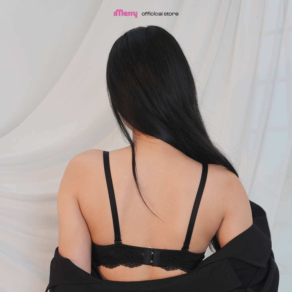 Áo lót ren iMERRY không gọng thoải mái, không mút nâng nhẹ, phối ren tinh xảo VA006