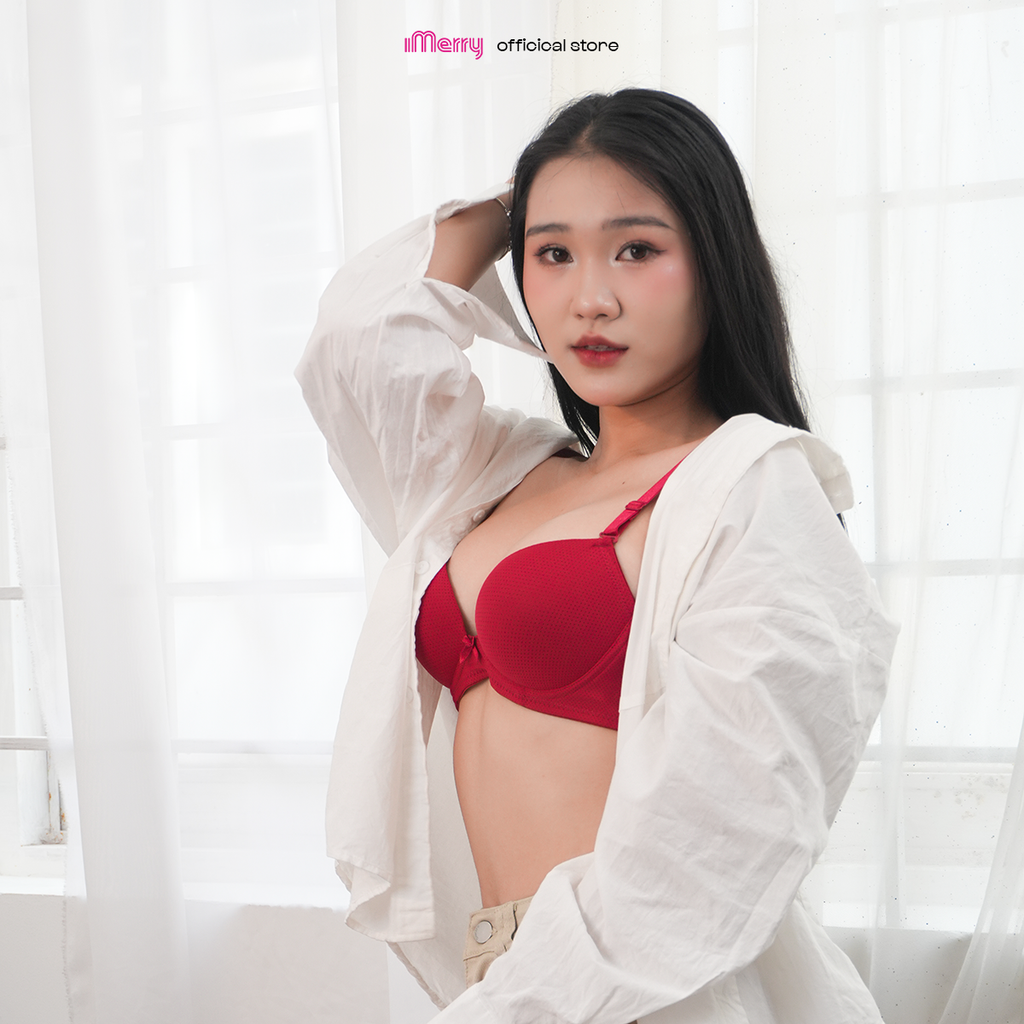 Áo lót su thông hơi iMERRY không gọng mút dày 7F thông thoáng,siêu nâng ngực,thoải mái VA8615