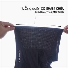 Combo 3 Quần lót nam cao cấp iCOOLWEAR, Quần boxer nam thun lạnh họa tiết ca rô, mềm mại, co giãn VN015