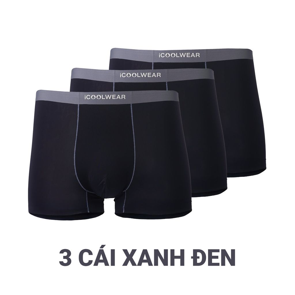 Combo 3 quần lót nam cao cấp profit iCOOLWEAR, Quần boxer nam thun lạnh, thoáng khí, kháng khuẩn, khử mùi vn017