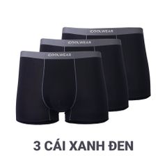 Combo 3 quần lót nam cao cấp profit iCOOLWEAR, Quần boxer nam thun lạnh, thoáng khí, kháng khuẩn, khử mùi vn017