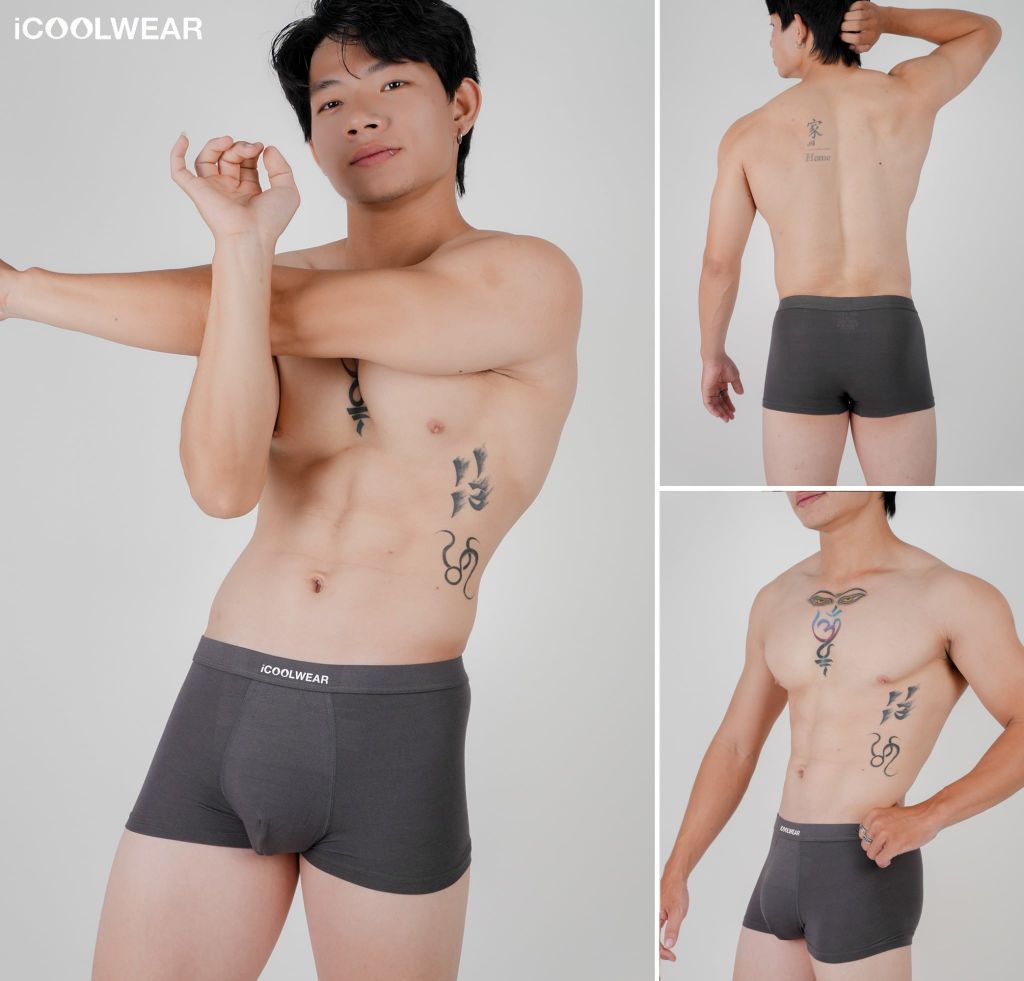 Combo 3 Quần lót nam cao cấp iCOOLWEAR, Quần boxer nam thun lạnh họa tiết ca rô, mềm mại, co giãn VN015