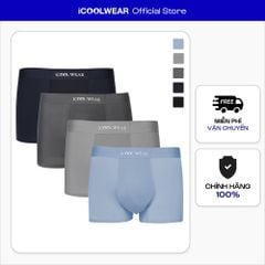 Combo 4 quần sịp nam BOXER ICOOLWEAR thun lạnh cao cấp, co giãn 4 chiều, kháng khuẩn tốt - VN004