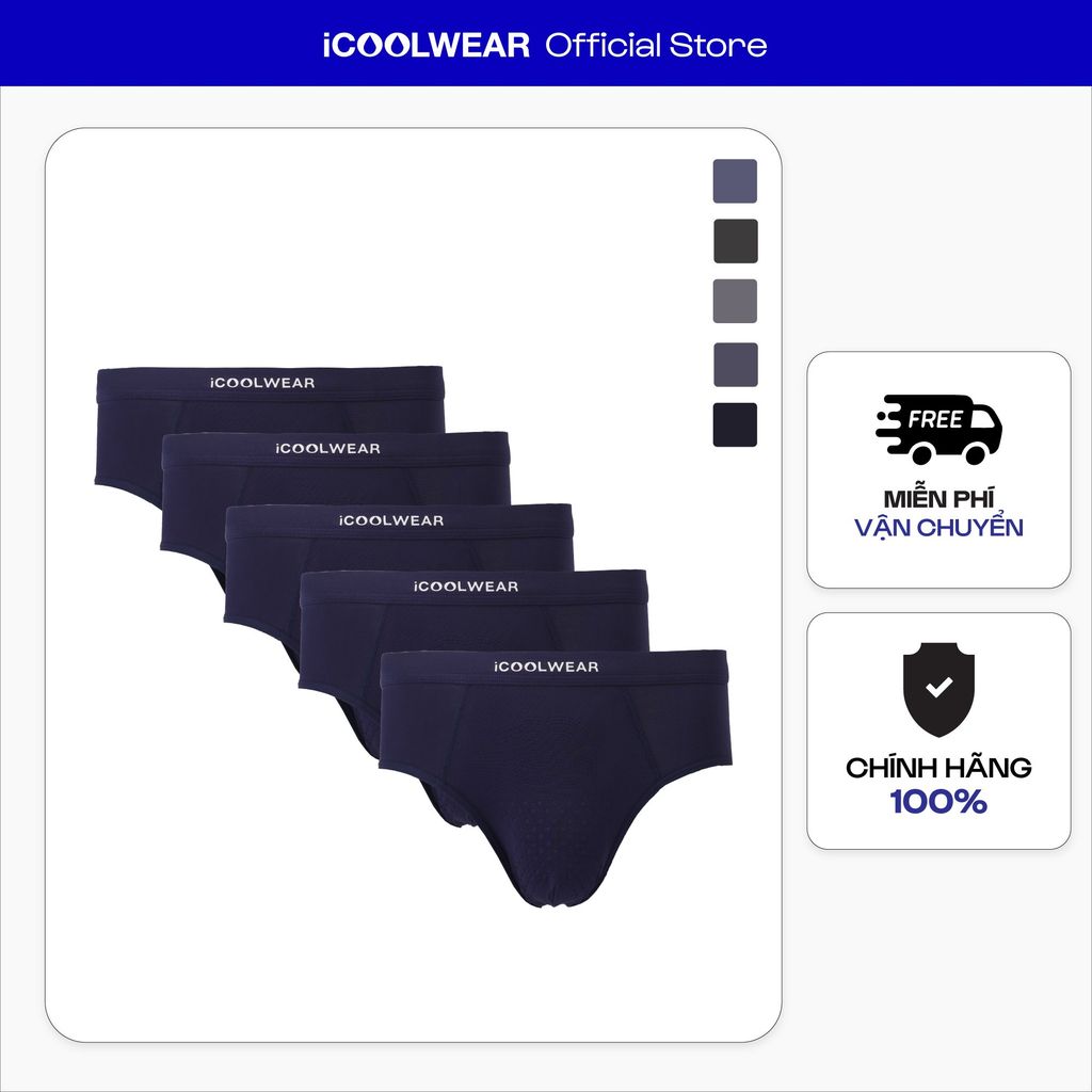Combo 5 quần sịp tam giác nam iCOOLWEAR chất vải modal, thoáng khí, mềm mại VN012