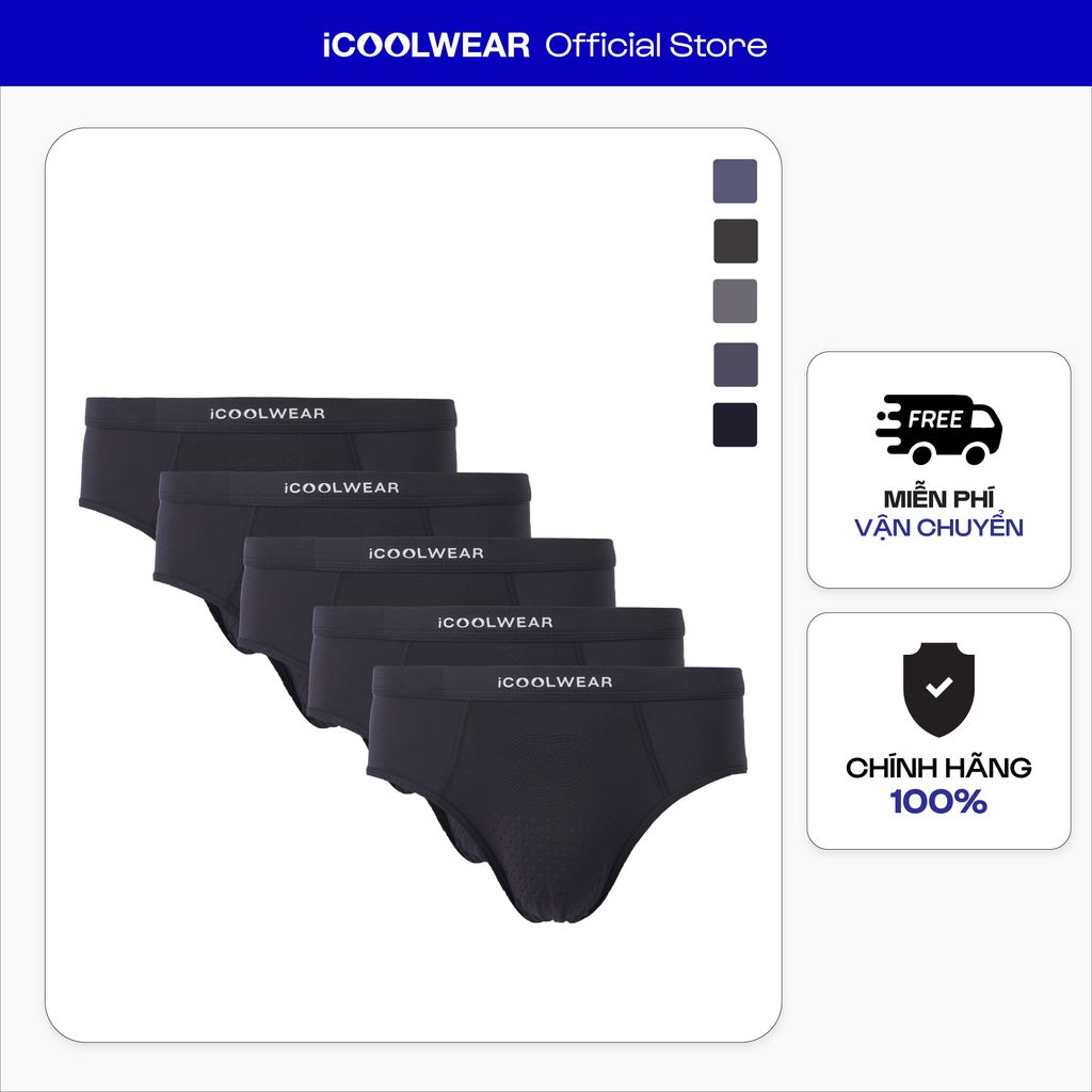 Combo 5 quần sịp tam giác nam iCOOLWEAR chất vải modal, thoáng khí, mềm mại VN012
