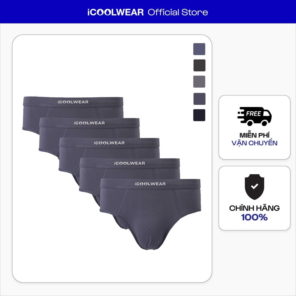 Combo 5 quần sịp tam giác nam iCOOLWEAR chất vải modal, thoáng khí, mềm mại VN012