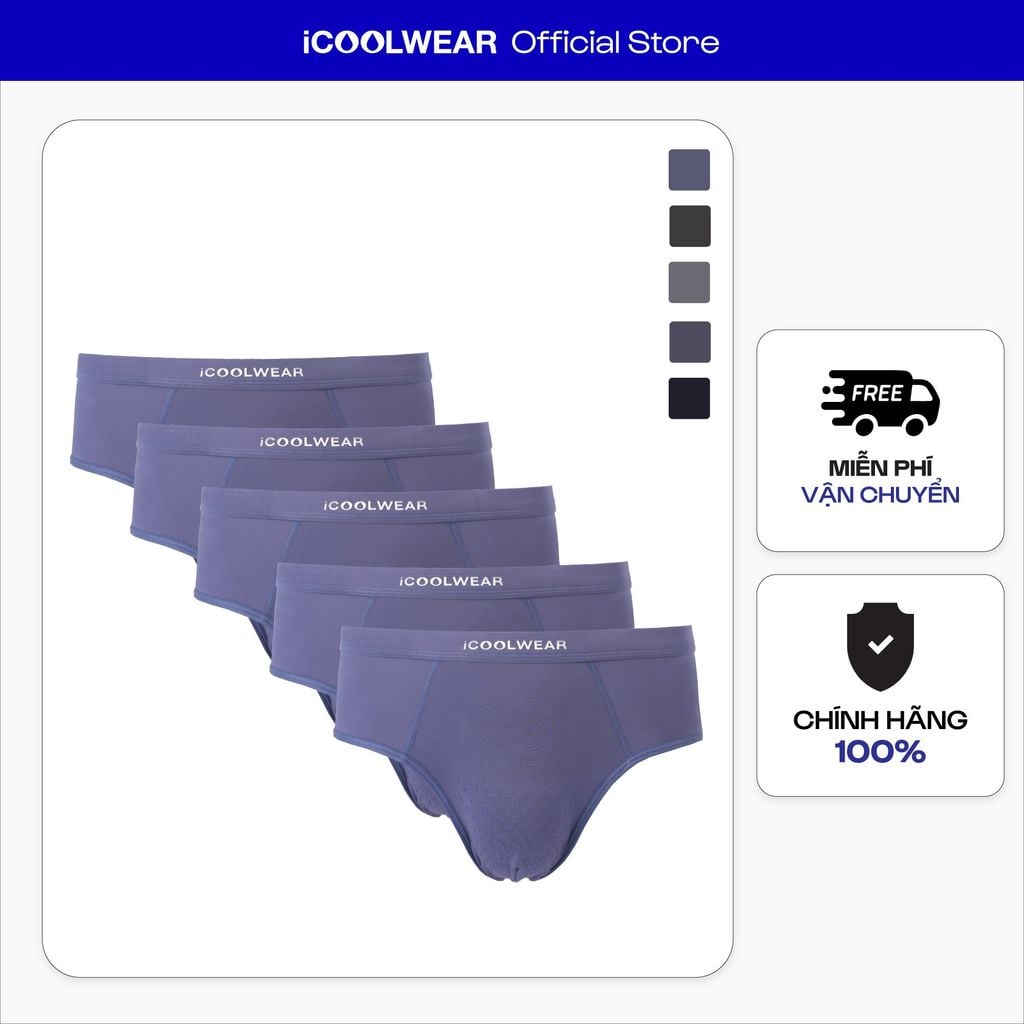Combo 5 quần sịp tam giác nam iCOOLWEAR chất vải modal, thoáng khí, mềm mại VN012