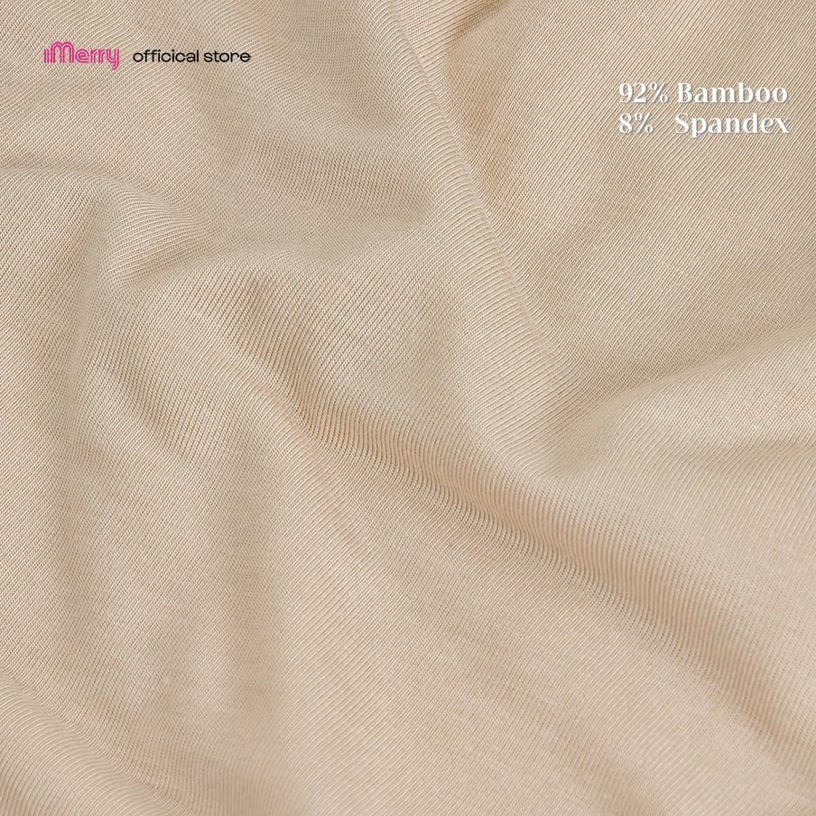 Đồ bộ đồ mặc nhà Pijama đùi nữ cổ tròn iMerry chất sợi tre tay ngắn quần ngắn co giãn thoáng mát họa tiết trơn BD015