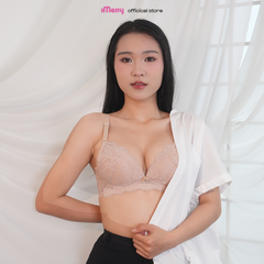 Áo lót ren iMERRY không gọng thoải mái, không mút nâng nhẹ, phối ren tinh xảo VA006