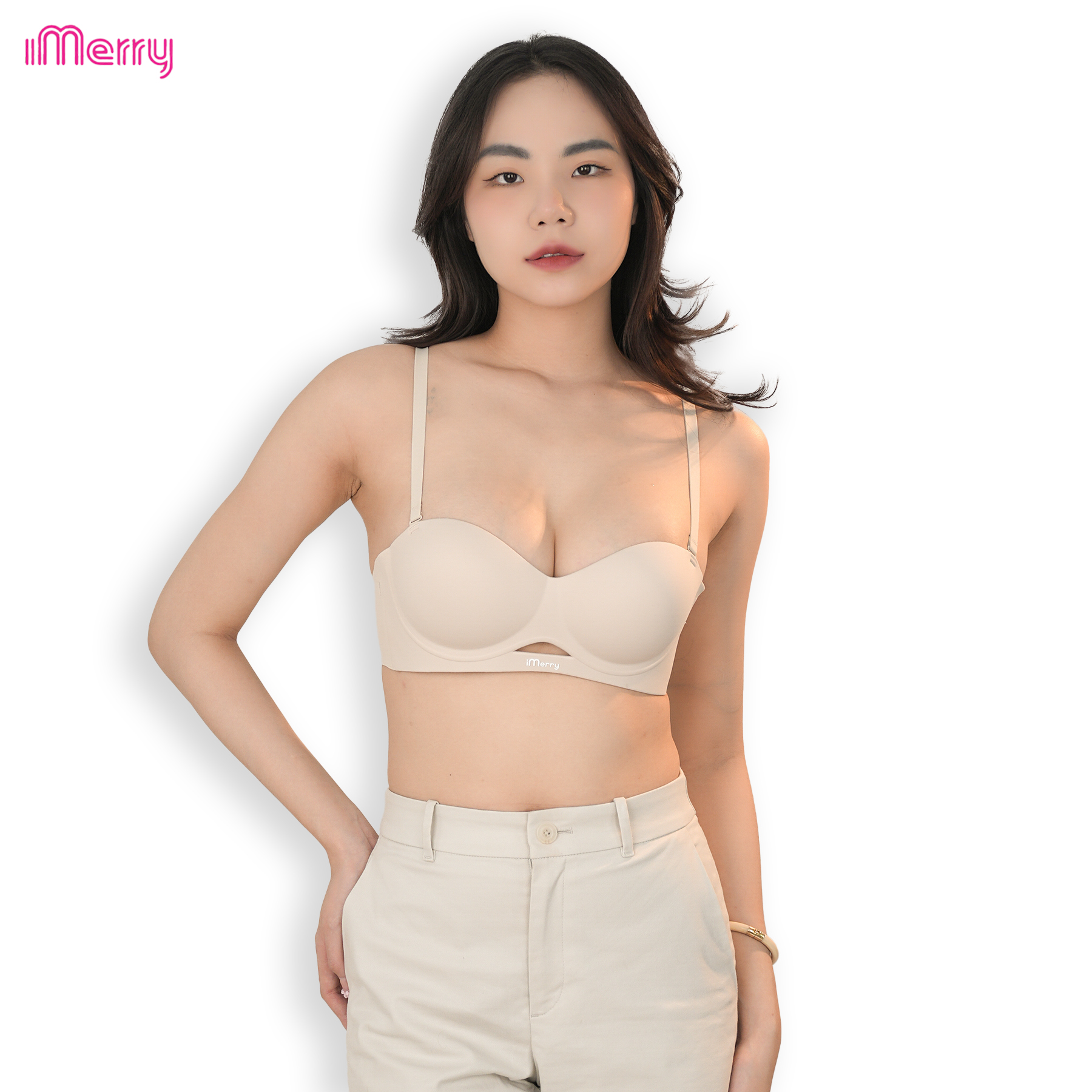 ÁO LÓT NỮ SU ĐÚC iMerry  CÚP NGANG MÚT ĐỆM DÀY NÂNG NGỰC DÂY VAI CÓ THỂ THÁO RỜI VA038