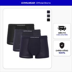 Combo 3 Quần lót nam cao cấp iCOOLWEAR, Quần boxer nam thun lạnh họa tiết ca rô, mềm mại, co giãn VN015