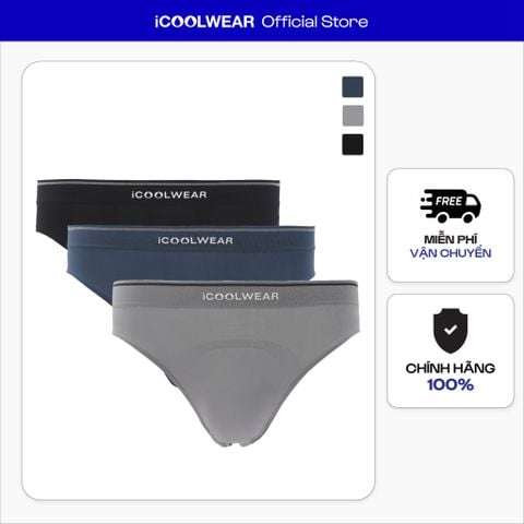 Combo 3 Quần lót nam tam giác iCOOLWEAR dệt kim, nhẹ nhàng, ôm sát, tinh tế và tôn dáng nam tính VN009