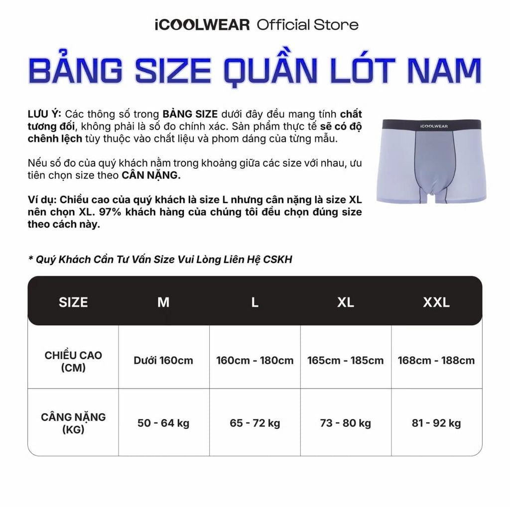 Combo 3 Quần lót nam cao cấp Profit iCOOLWEAR, Quần boxer nam thun lạnh họa tiết giả jean, thoáng khí ,kháng khuẩn, khử mùi VN016