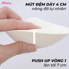 Áo lót su nữ iMerry phối ren chữ V siêu push up 7 cm với mút dày 4cm giúp nâng vòng 1 tự nhiên VA078