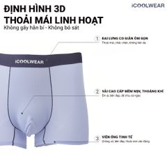 Combo 4 quần lót nam cao cấp profit iCOOLWEAR, Quần boxer nam thun lạnh, thoáng khí, kháng khuẩn, khử mùi vn017