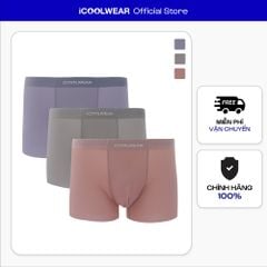 Combo 3 Quần lót nam cao cấp iCOOLWEAR, Quần boxer nam thun lạnh, thoáng khí, kháng khuẩn, khử mùi VN010