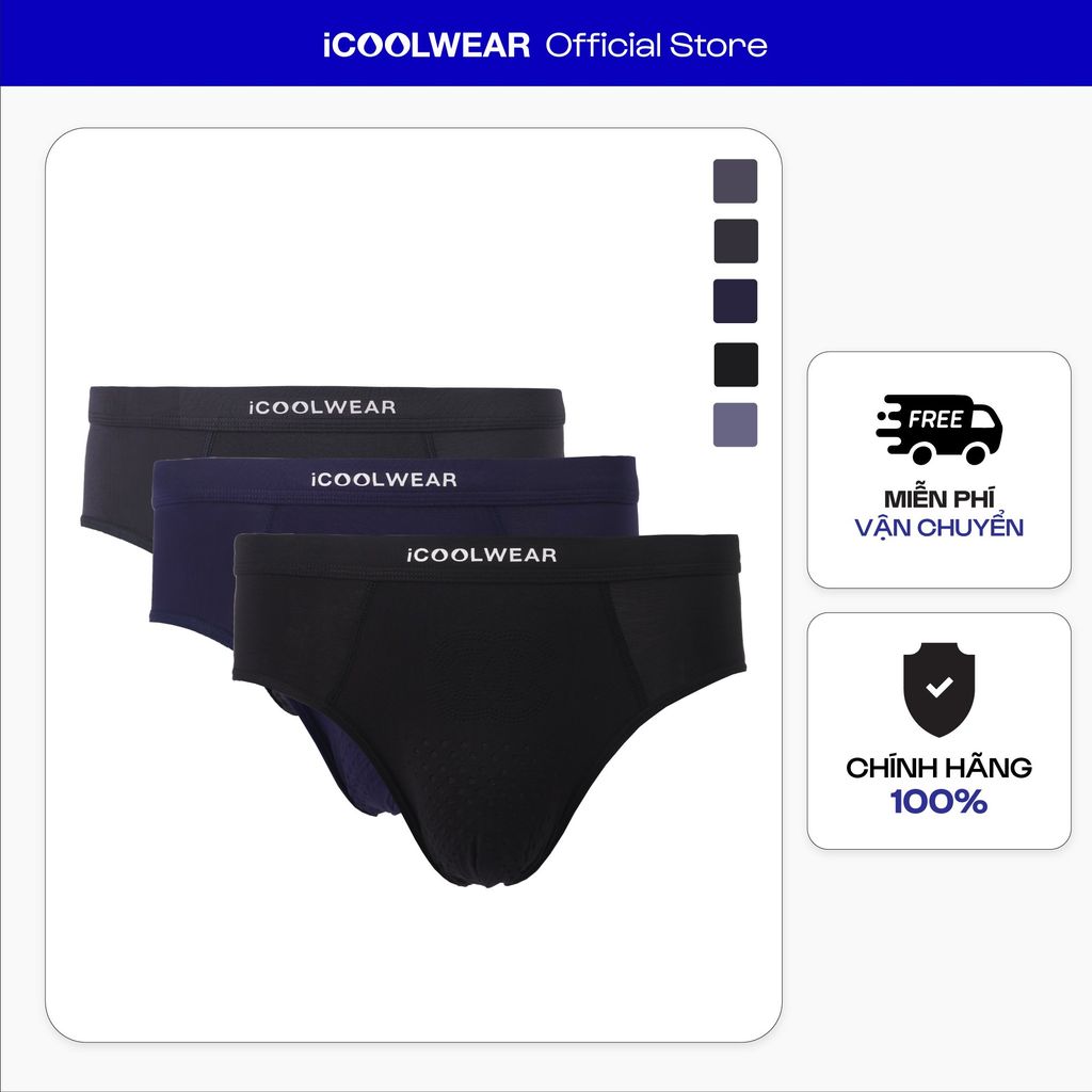Combo 3 quần sịp tam giác nam iCOOLWEAR chất vải modal, thoáng khí, mềm mại VN012