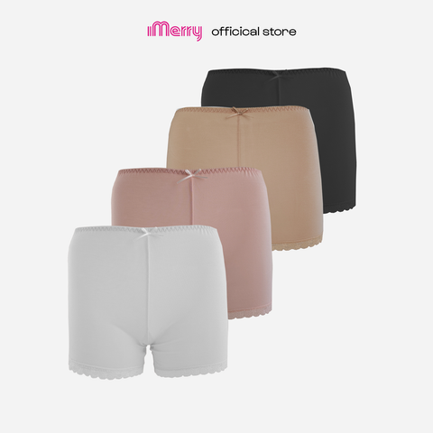 Combo 4 quần mặc váy nữ iMERRY dạng đùi chất vải VISCOSE phối chân ren cao cấp ôm trọn vòng ba VQ112A