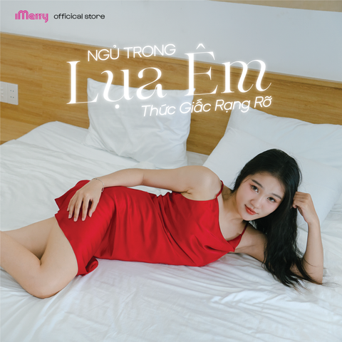 Đầm ngủ nữ hai dây iMerry chất liệu lụa Latin cao cấp mềm mại thoáng mát đồ ngủ mặc nhà xẻ tà quyến rũ DN003