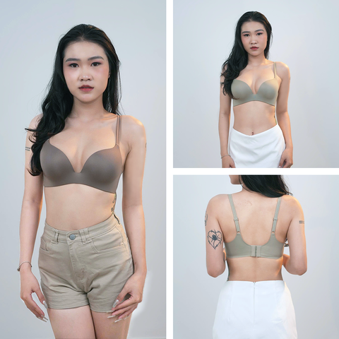 Áo lót su nữ iMerry không gọng, đệm dày, dây vai đôi, nâng vòng 1 tự nhiên, êm như không mặc VA018