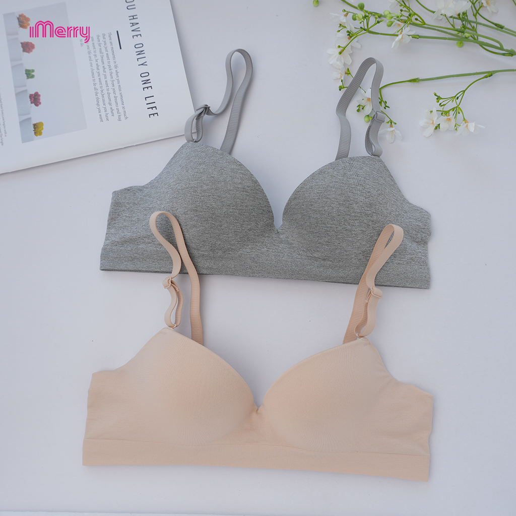 ÁO NGỰC NỮ COTTON CÓ GỌNG, MÚT 2.5CM iMerry ÔM DÁNG, NÂNG NHẸ, GOM GỌN, CHỐNG CHẢY XỆ – THOÁNG KHÍ, CHỐNG HẰN.