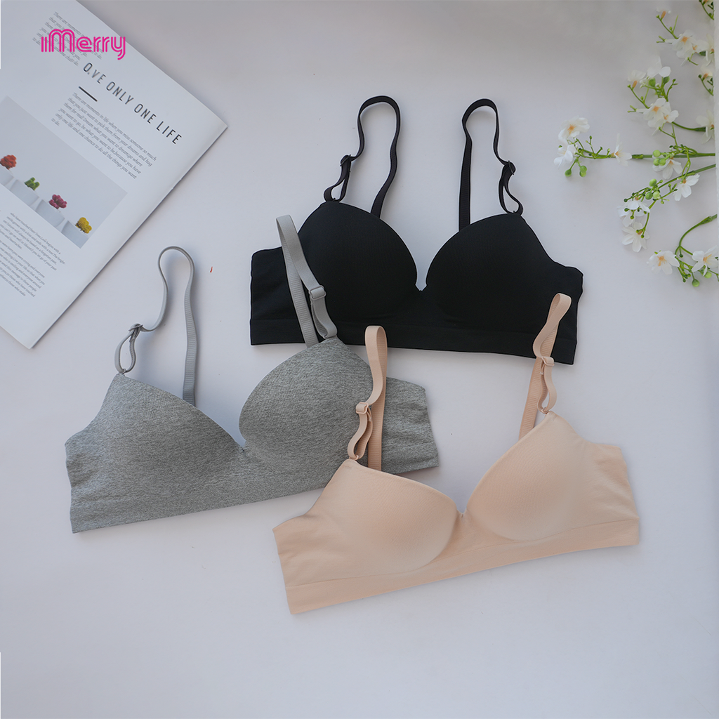 ÁO NGỰC NỮ COTTON CÓ GỌNG, MÚT 2.5CM iMerry ÔM DÁNG, NÂNG NHẸ, GOM GỌN, CHỐNG CHẢY XỆ – THOÁNG KHÍ, CHỐNG HẰN.