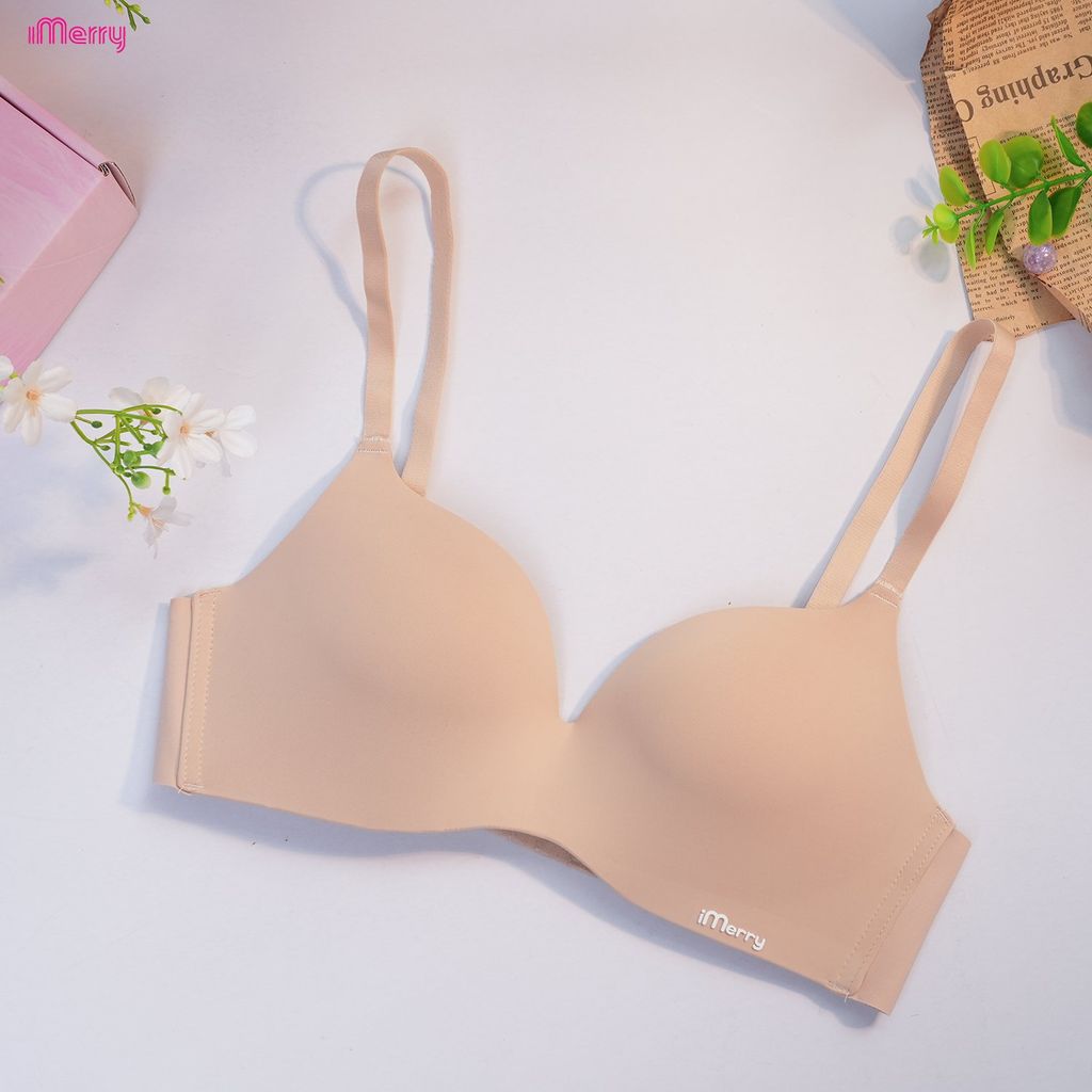 Áo lót su nữ iMerry không gọng đệm mỏng cúp lượn sóng mềm mại êm ái nâng nhẹ tự nhiên VA047